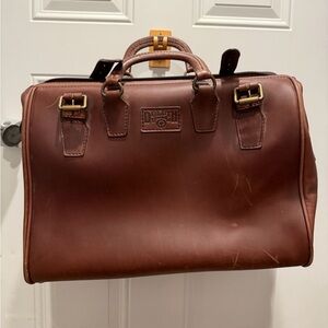 Duluth Trading Co. brown leather AWOL bag